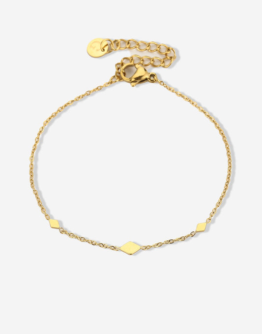 armband ruitjes goudkleurig