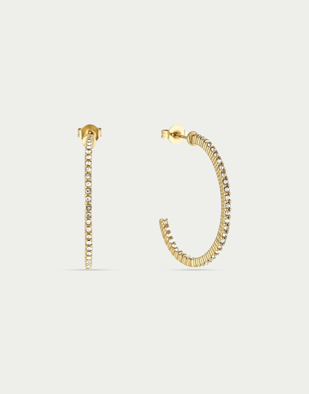 Oorbellen hoops steentjes kristal