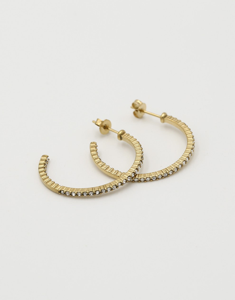 Oorbellen hoops steentjes kristal