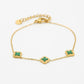 Armband klavers smaragdgroen goudkleurig