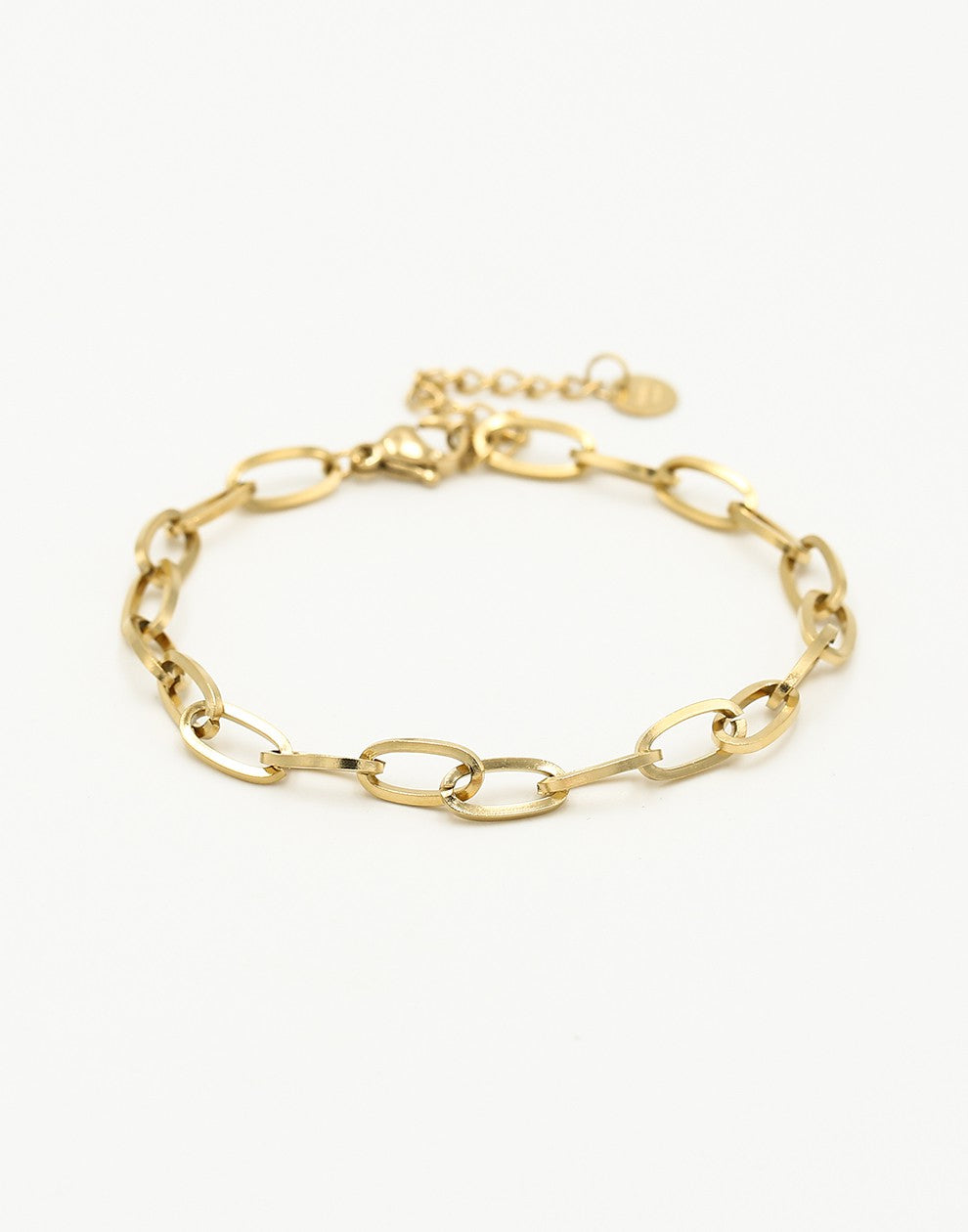 Bracelet gold-colored oval link