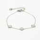Armband klavers met steentjes zilverkleurig