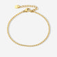 armband ball chain mini goudkleurig