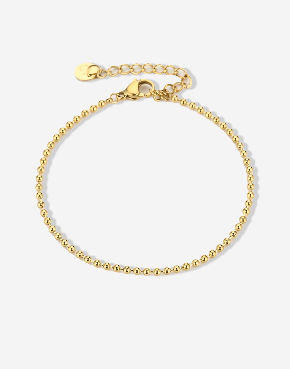 armband ball chain mini goudkleurig
