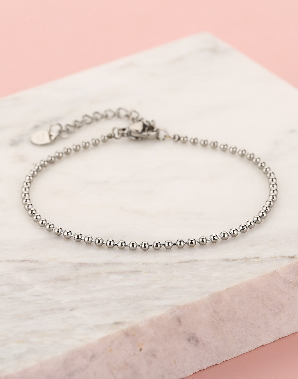 armband ball chain mini zilverkleurig