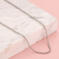 Ketting ball chain mini zilverkleurig