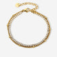 Armband tennis met bolletetjes chain goudkleurig