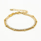 Armband tennis met bolletetjes chain goudkleurig