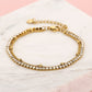 Armband tennis met bolletetjes chain goudkleurig