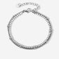 Armband tennis met bolltetjes chain zilverkleurig