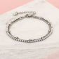 Armband tennis met bolltetjes chain zilverkleurig