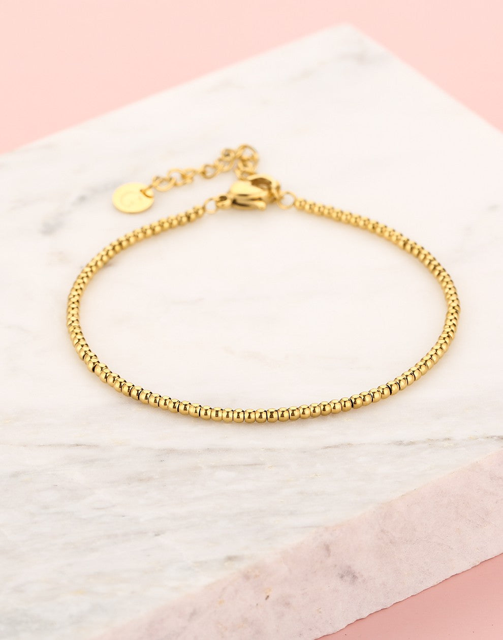 armband bolletjes mini goudkleurig