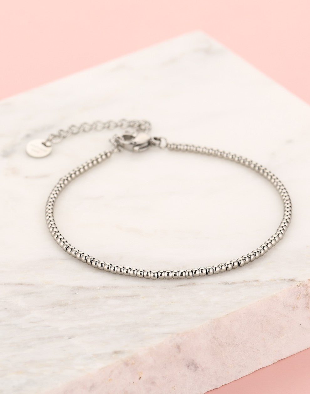 armband bolletjes mini zilverkleurig