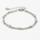 Bracelet with double silver-colored beads