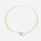 bracelet double hearts beige silver-colored