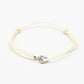 bracelet double hearts beige silver-colored