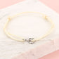 bracelet double hearts beige silver-colored