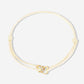 bracelet double hearts beige gold-colored