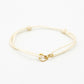 bracelet double hearts beige gold-colored