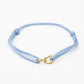 armband dubbele hartjes blauw goudkleurig