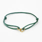 armband dubbele hartjes groen goudkleurig