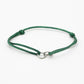 armband dubbele hartjes groen zilverkleurig