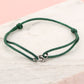 armband dubbele hartjes groen zilverkleurig