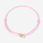 bracelet double hearts rose gold-colored