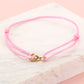 bracelet double hearts rose gold-colored