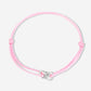 bracelet double hearts pink silver-colored