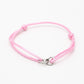 bracelet double hearts pink silver-colored
