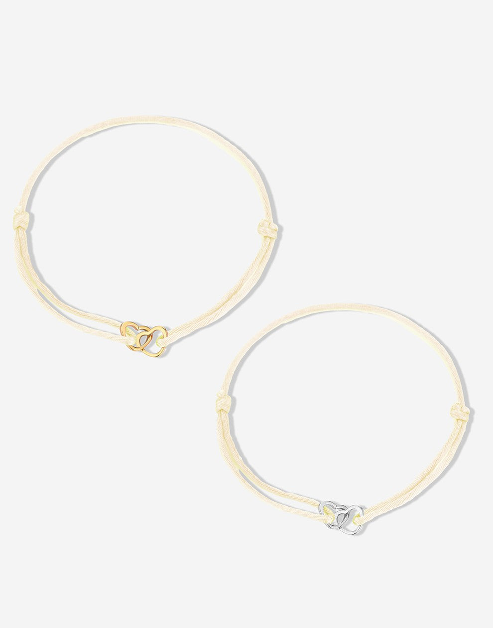 vriendschaps sieraden armbandjes hartjes beige