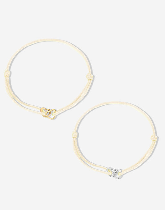 vriendschaps sieraden armbandjes hartjes beige