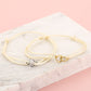 vriendschaps sieraden armbandjes hartjes beige