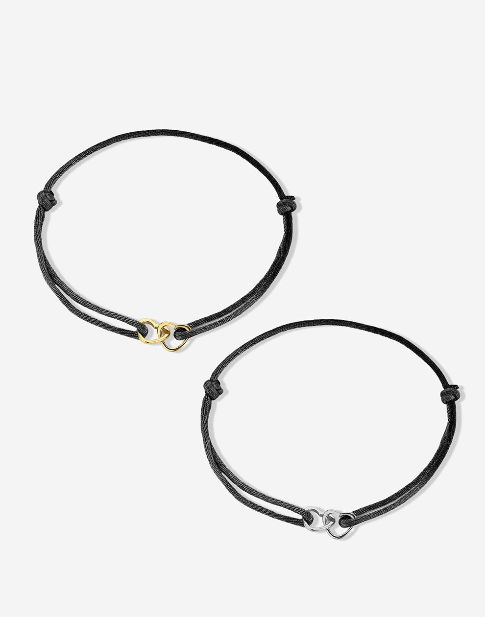 vriendschaps sieraden armbandjes hartjes zwart