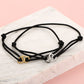 vriendschaps sieraden armbandjes hartjes zwart