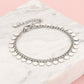 schakelarmband met muntjes zilverkleurig