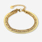 Armband drie laagse schakels goudkleurig