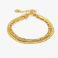 Armband drie laagse schakels goudkleurig