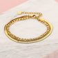 Armband drie laagse schakels goudkleurig