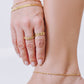 Ring gevlochten patroon goudkleurig