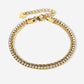 armband tennis gedraaide schakel goudkleurig