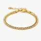 armband tennis gedraaide schakel goudkleurig