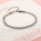 armband tennis gedraaide schakel zilverkleurig
