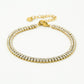 Tennis armband dubbel goudkleurig