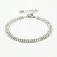 Tennis armband dubbel zilverkleurig