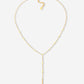 Y ketting hartjes goudkleurig