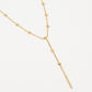 Y ketting hartjes goudkleurig