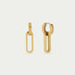 Gold-colored oval link earrings