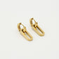 Gold-colored oval link earrings